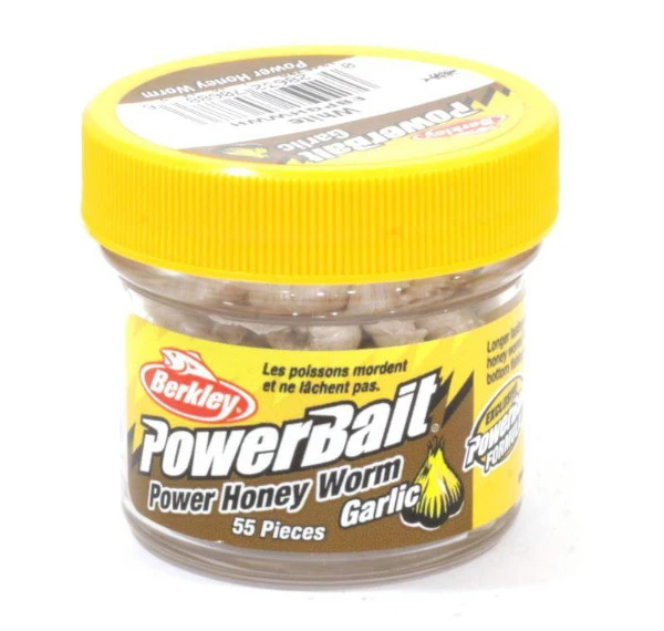 Berkley Powerbait Honey Worms Garlic 'White' (25st)