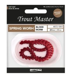 Trout Master Spring Worm 6mm 25cm Blood Worm